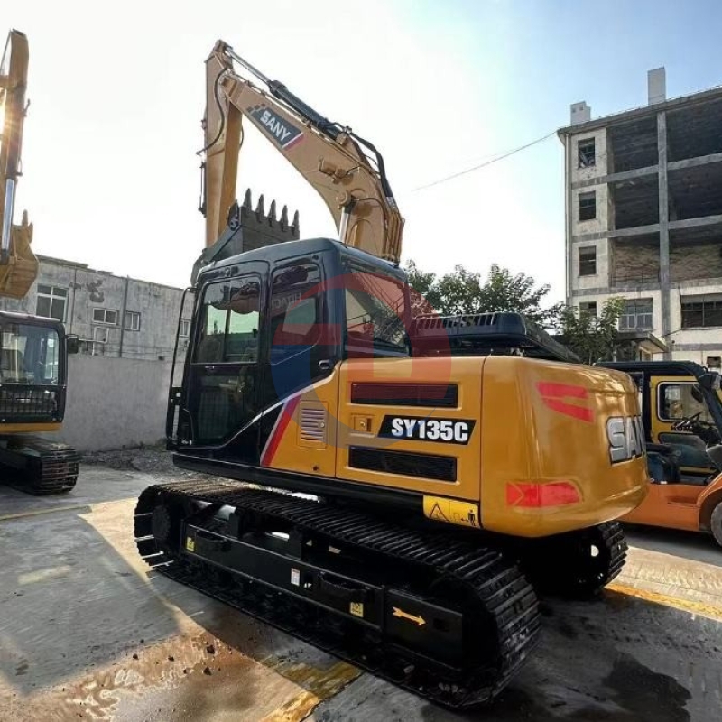 13.5 Ton SY135C Hydraulic Used Sany Excavator Trackhoe Crawler Digger
