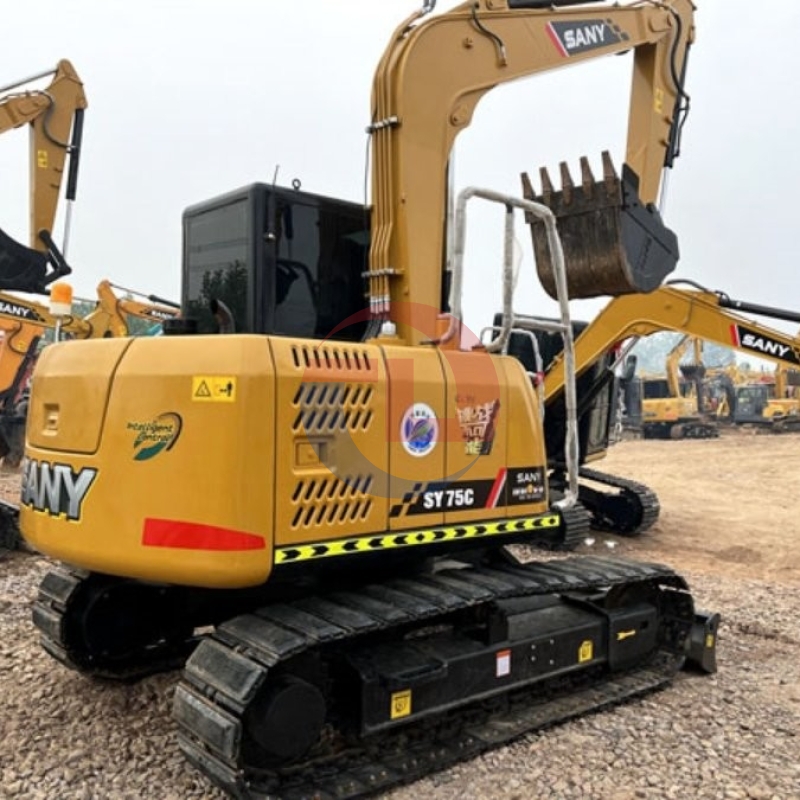EPA sany SY75C Used Compact Excavators Second Hand Mini Crawler