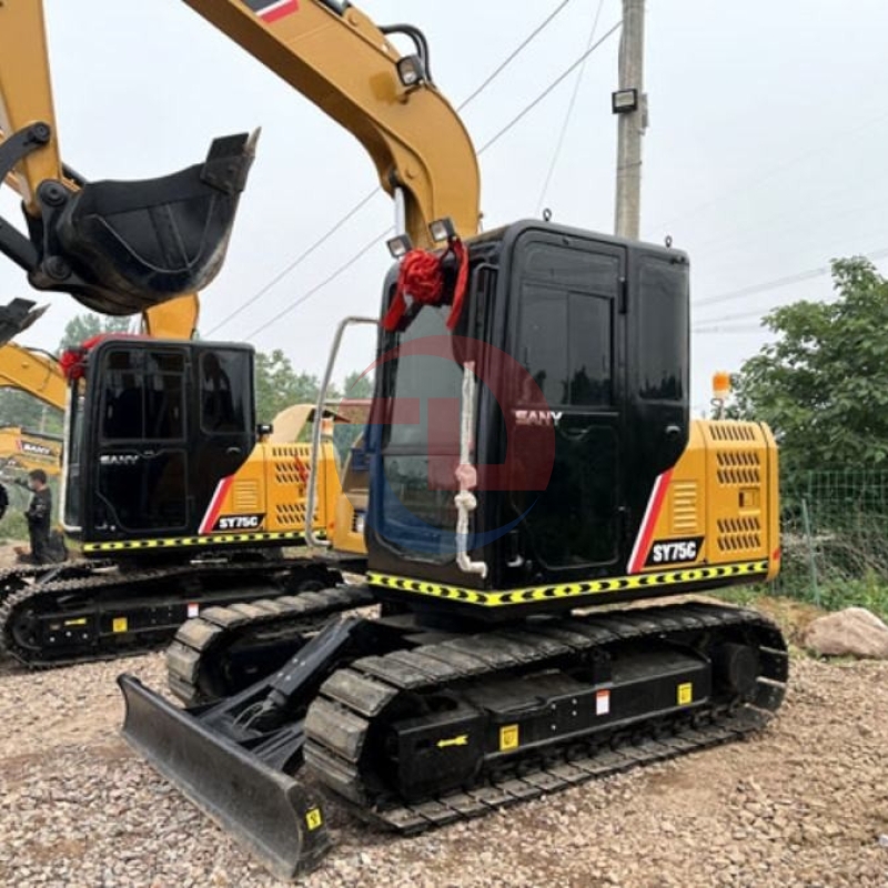 EPA sany SY75C Used Compact Excavators Second Hand Mini Crawler
