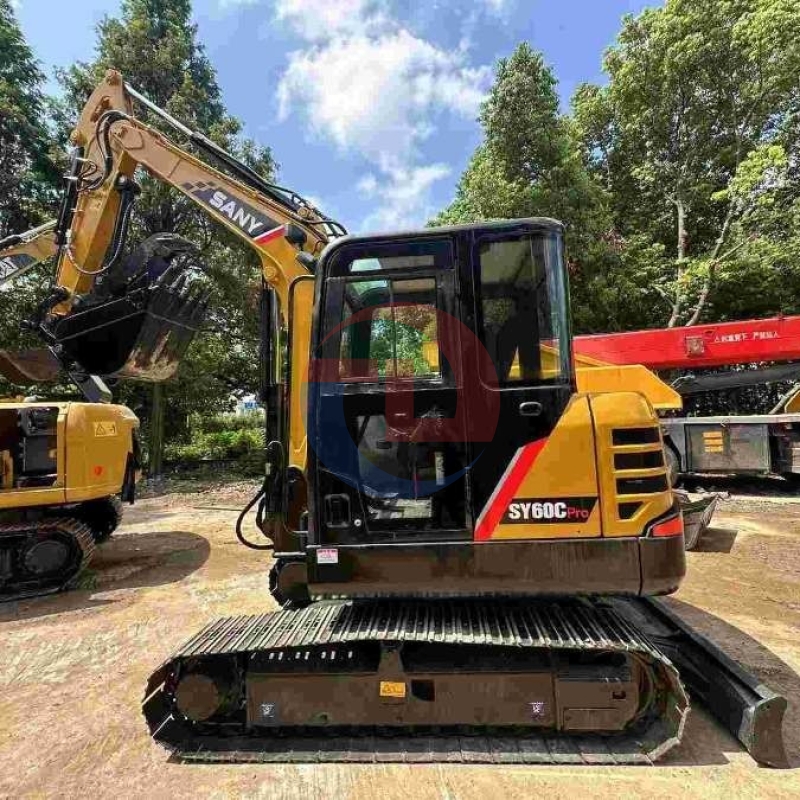 Compact Mini Sany SY60C Used Excavator With Hydraulic Thumb Clamp Quick Connection
