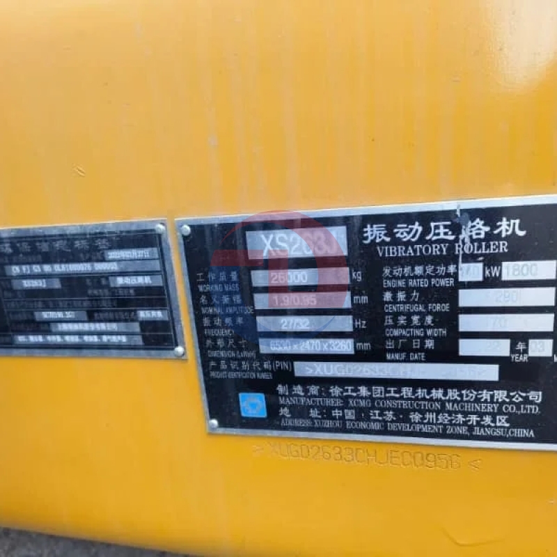 XCMG Used Road Roller 26ton XS263J Used Vibratory Road Roller for Sale