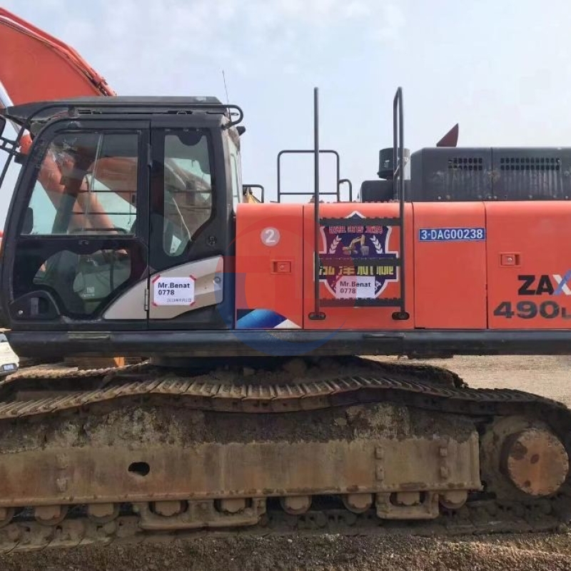 Large Scale ZX490 Used Hitachi Excavator 49T Crawler Digger ISURU Engine
