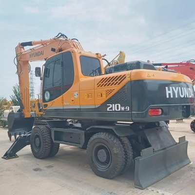 Mining Used Hyundai 210W-9 Wheel Digger For Sale Price Second Hand Excavator