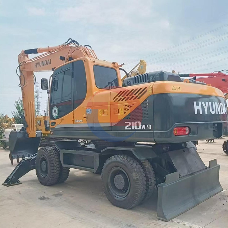 Mining Used Hyundai 210W-9 Wheel Digger For Sale Price Second Hand Excavator