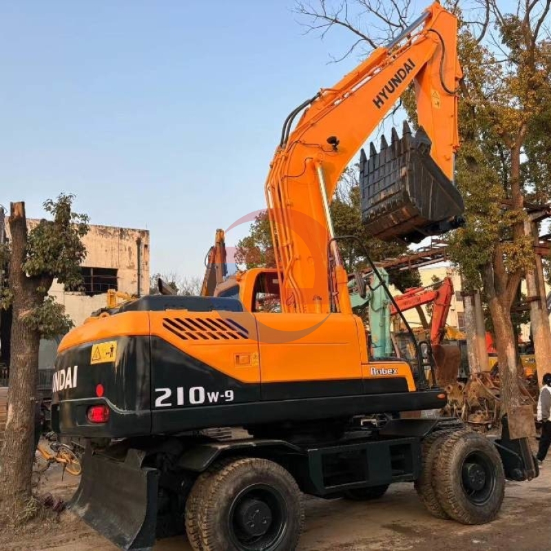 R210w-9 Wheel Used Hyundai Excavator 21950KW 21 Ton For Construction