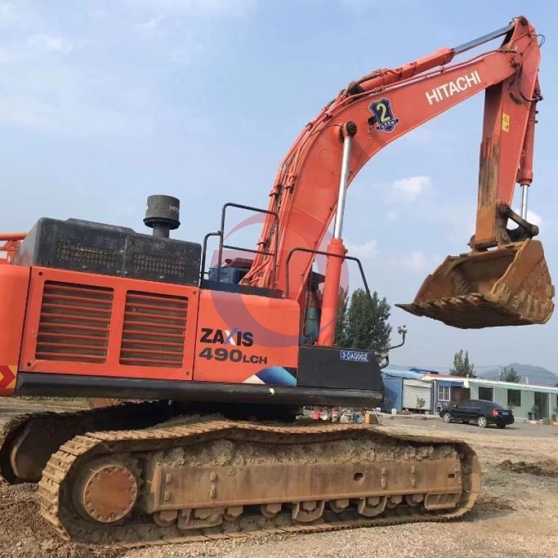 Large Scale ZX490 Used Hitachi Excavator 49T Crawler Digger ISURU Engine