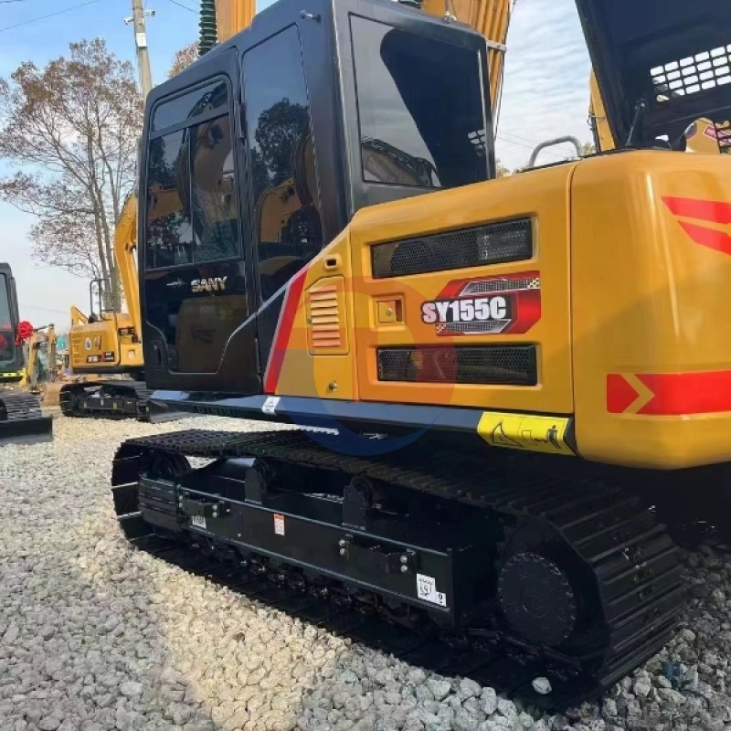Multifunctional 2nd Hand Excavator Diggers Sany SY155C Crawler For Demolition