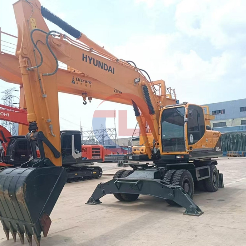 Mining Used Hyundai 210W-9 Wheel Digger For Sale Price Second Hand Excavator