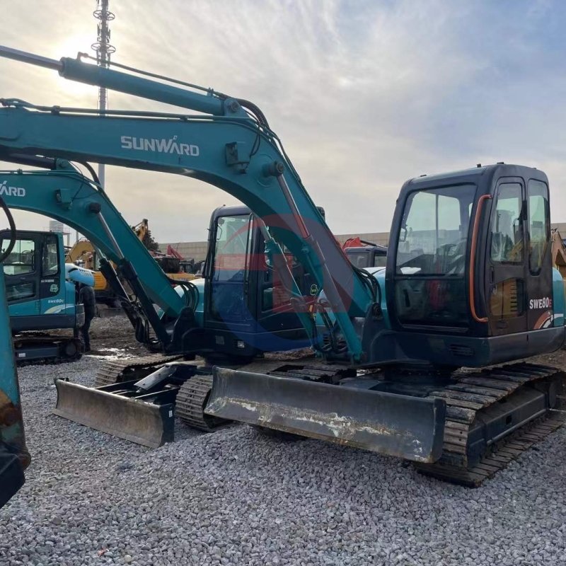 8 Ton Weight Machinery Used Excavator Sunward SWE80E Second Hand Sunward 80E Excavator