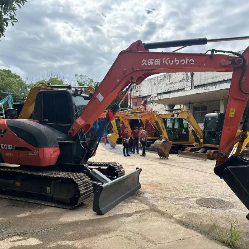 8Ton KX183 Used Kubota Excavator Mini Japan Original Crawler Digger