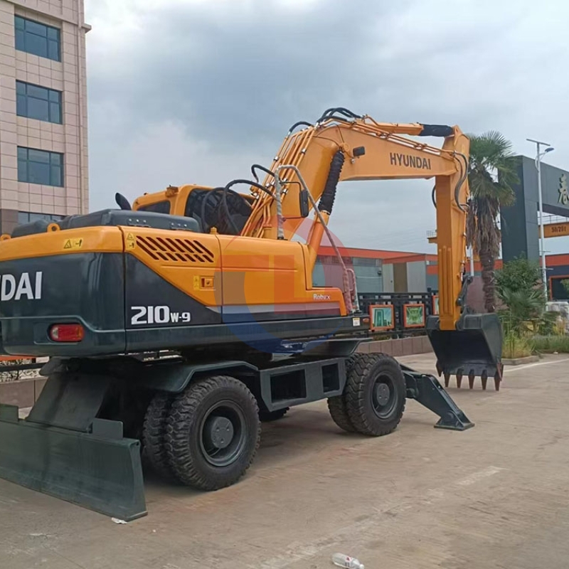 Mining Used Hyundai 210W-9 Wheel Digger For Sale Price Second Hand Excavator