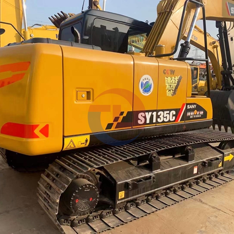 Used Sany SY135C Hydraulic Small Excavator Trackhoe Crawler Digger for cheap sale