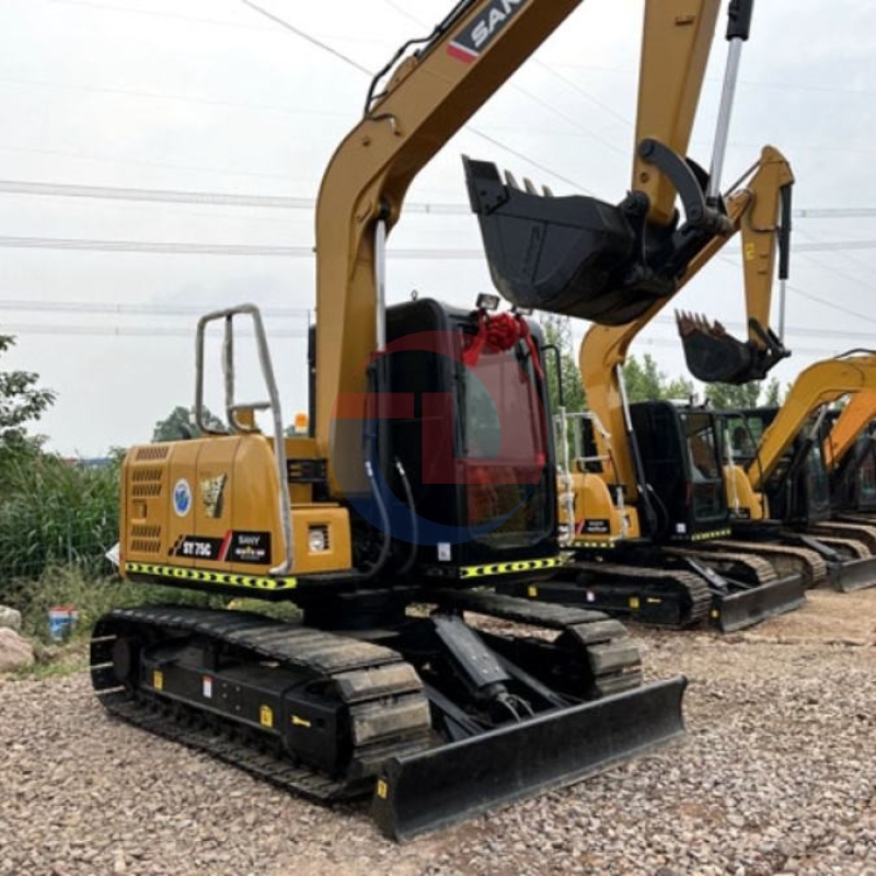 EPA sany SY75C Used Compact Excavators Second Hand Mini Crawler