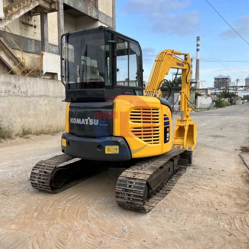 Used KOMATSU PC55MR Excavator 5 Ton Mini Crawler for Household Garden Digger Second-Hand Engine Motor Gear Available