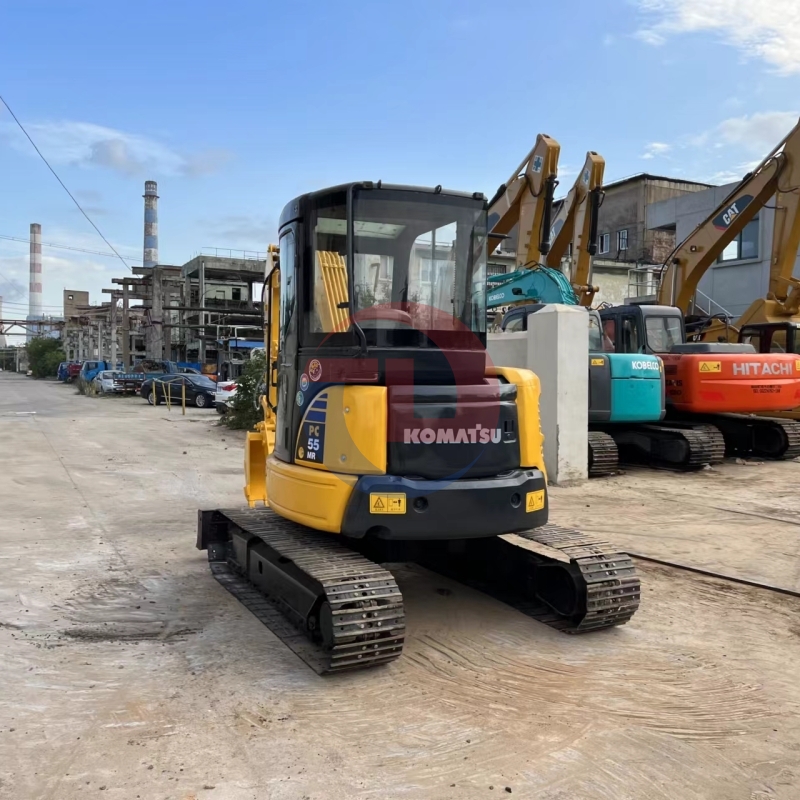 Used KOMATSU PC55MR Excavator 5 Ton Mini Crawler for Household Garden Digger Second-Hand Engine Motor Gear Available