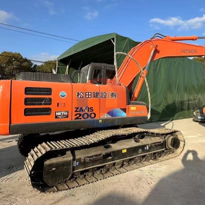 Japan Original Used Hitachi ZX200 Hydraulic Crawler Excavator Second Hand Machinery 100KW Power