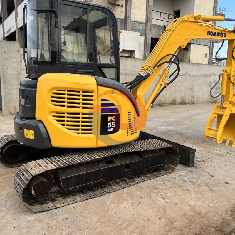 Used KOMATSU PC55MR Excavator 5 Ton Mini Crawler for Household Garden Digger Second-Hand Engine Motor Gear Available