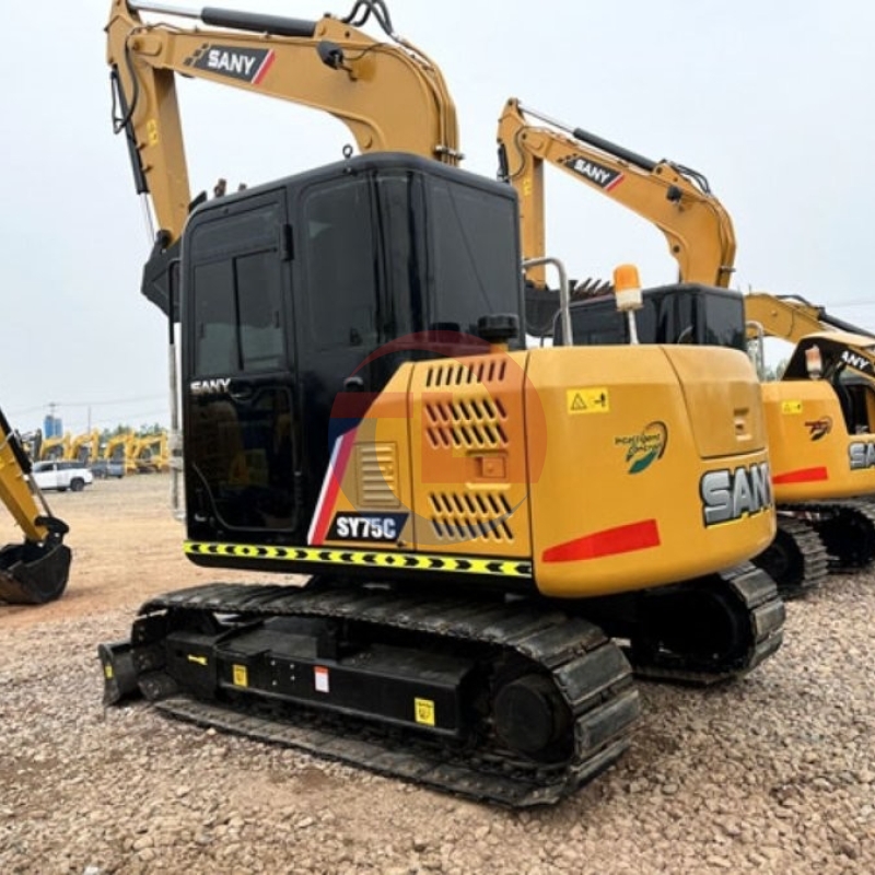 EPA sany SY75C Used Compact Excavators Second Hand Mini Crawler