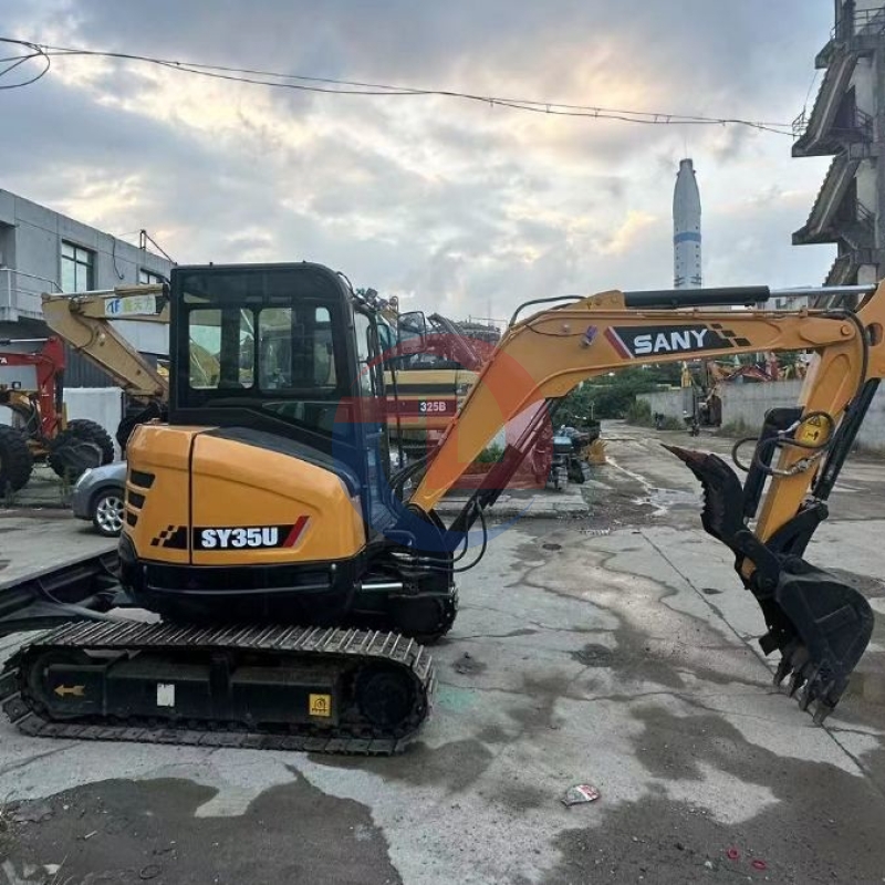 Sany SY35U 2nd Hand Diggers Pre Owned Mini Excavator Hydraulic Crawler 3.5 Ton