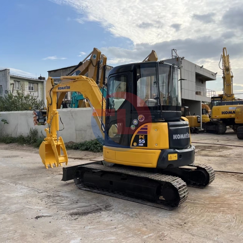Used KOMATSU PC55MR Excavator 5 Ton Mini Crawler for Household Garden Digger Second-Hand Engine Motor Gear Available