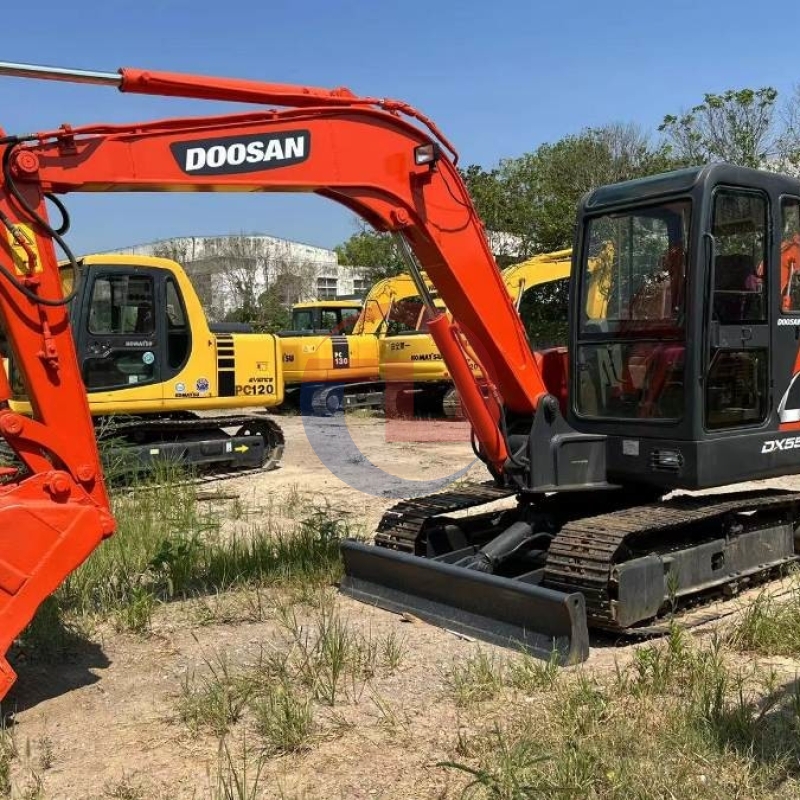 DX55-9C Original Korea Used Doosan Excavator Crawler Mini Digger 5 Ton