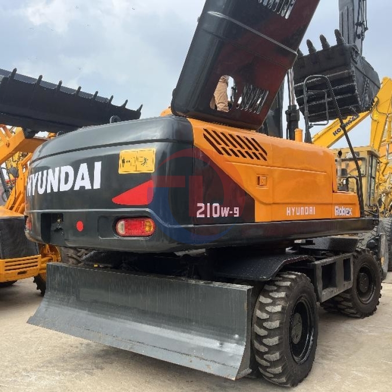 21 Ton Hyundai R210w-9 Used Crawler Excavator Earth Moving Equipment Robex 210w