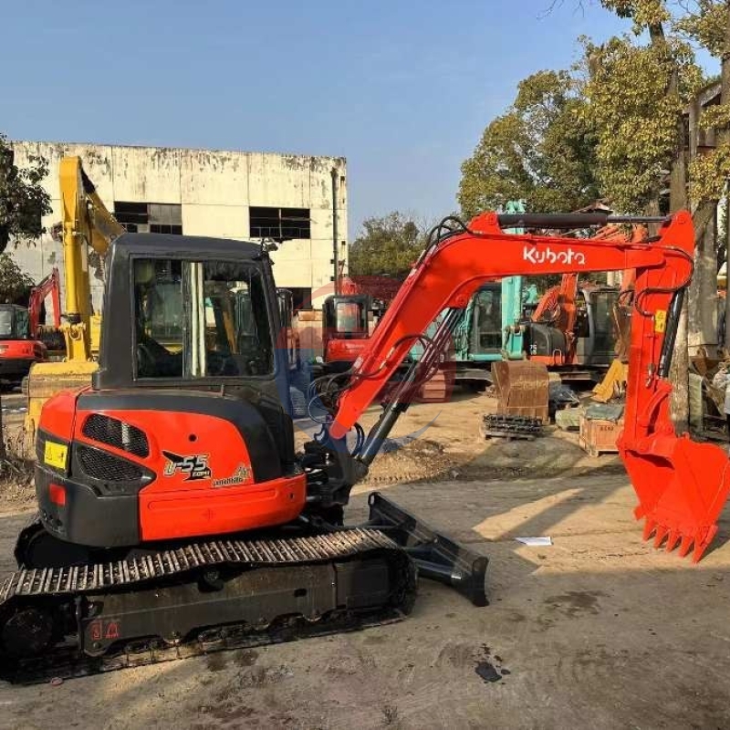 48HP Used Old Kubota Excavator U55-4 Second Hand Diggers Original Japan