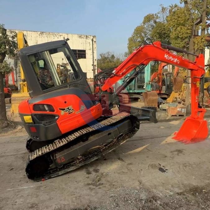 48HP Used Old Kubota Excavator U55-4 Second Hand Diggers Original Japan