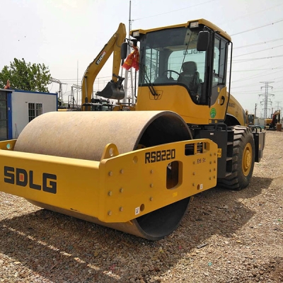 SDLG RS8220 road construction equipment used 22 ton single drum roller for sale