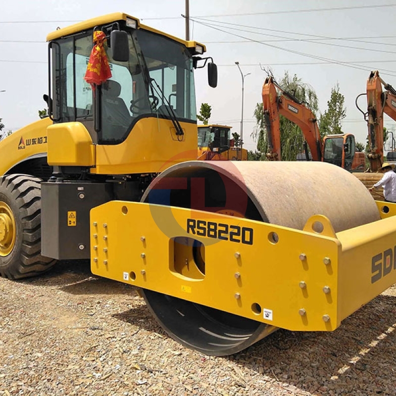 SDLG RS8220 road construction equipment used 22 ton single drum roller for sale