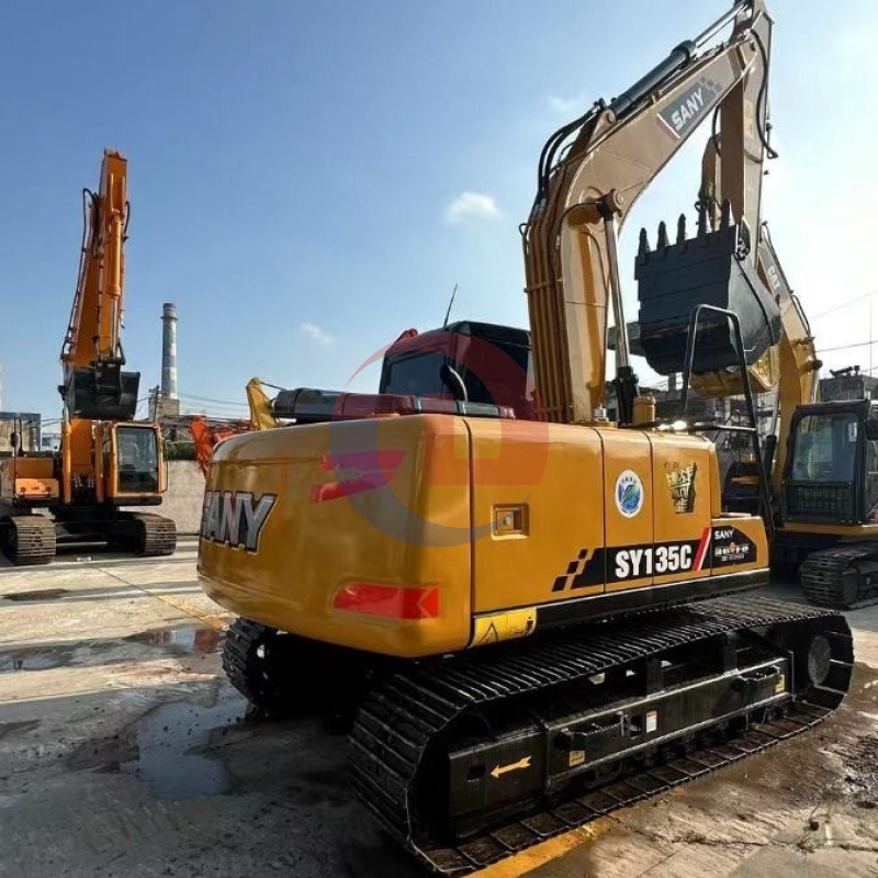 13.5 Ton SY135C Hydraulic Used Sany Excavator Trackhoe Crawler Digger