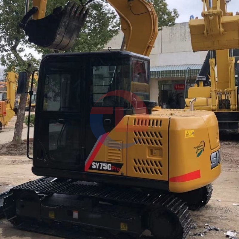 Mini SY75CPro Used Sany Excavator Digger Earth Excavation Equipment